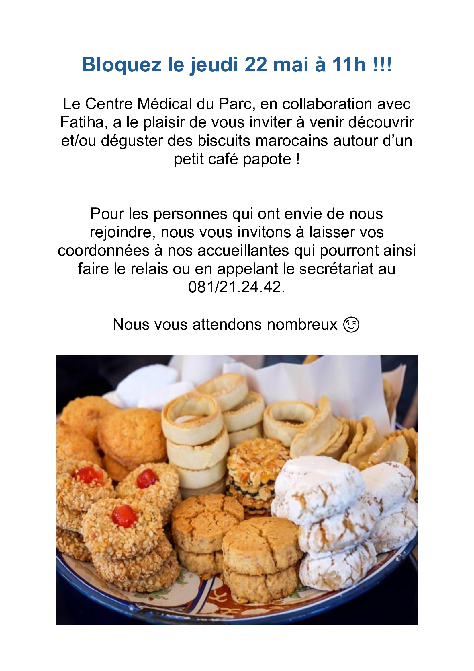 affiche dégustation biscuits marocains 1
